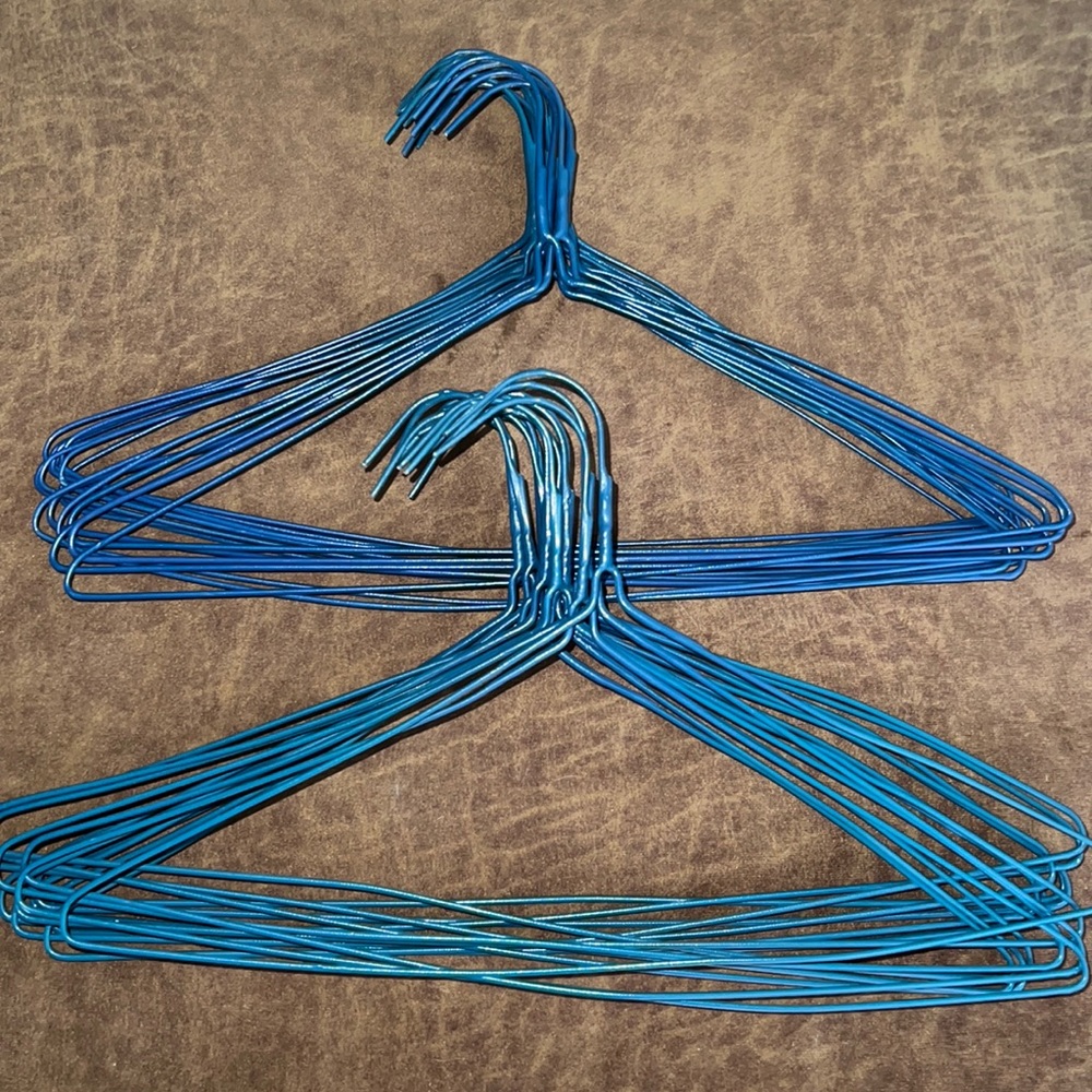 Dark Blue Coated Wire Hangers 30 Pack
